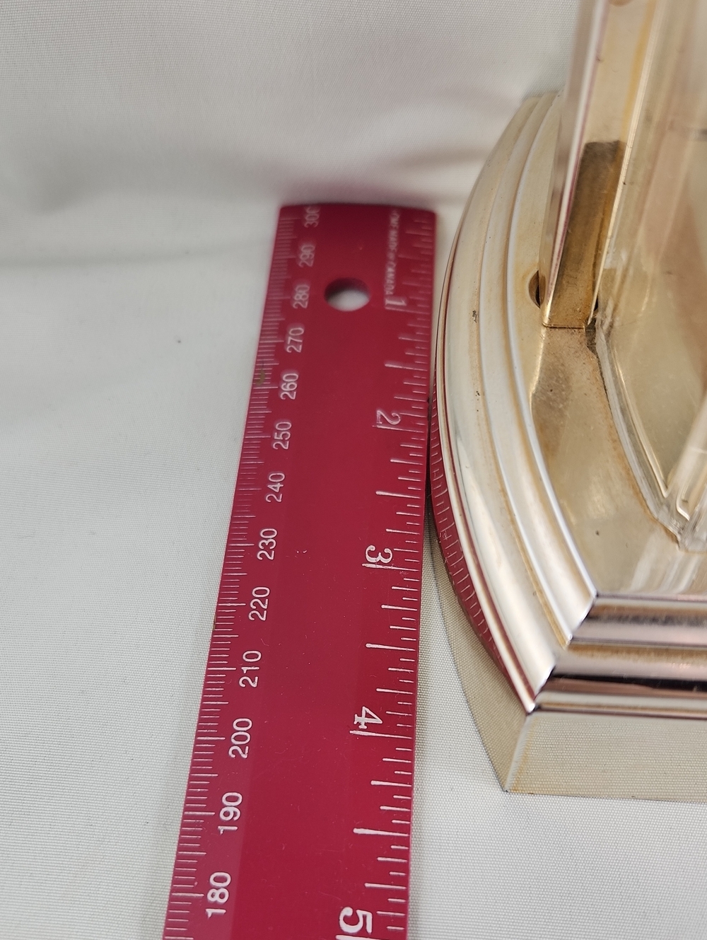 ERGO Quartz Anniversary Clock Carousel Horses Acrylic Dome Clock VTG 80s Works - Picture 11 of 14